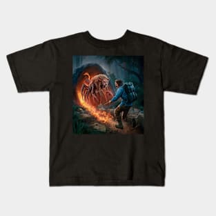 locust with lions head comes for Hiker Kids T-Shirt